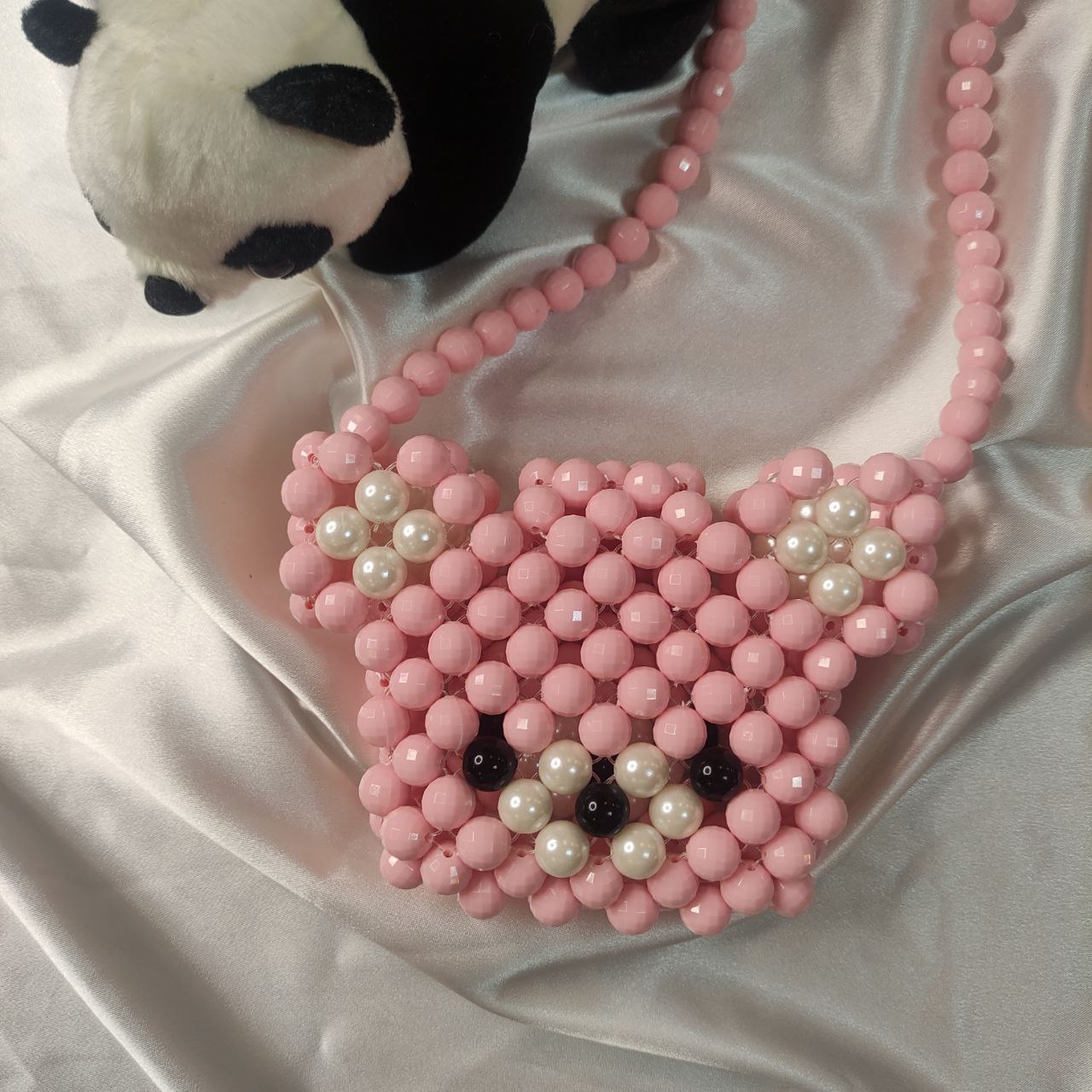 کیف دخترانه ،ژیپس،پاندا،مروارید بافی